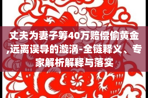 丈夫?yàn)槠拮踊I40萬(wàn)賠償偷黃金,遠(yuǎn)離誤導(dǎo)的漩渦-全鏈釋義、專(zhuān)家解析解釋與落實(shí)