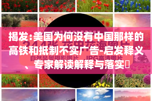 揭發(fā):美國為何沒有中國那樣的高鐵和抵制不實(shí)廣告-啟發(fā)釋義、專家解讀解釋與落實(shí)?