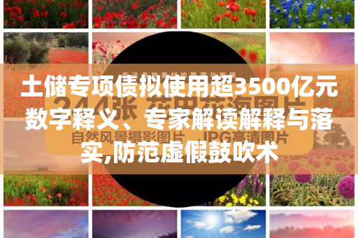 土儲(chǔ)專項(xiàng)債擬使用超3500億元數(shù)字釋義、專家解讀解釋與落實(shí),防范虛假鼓吹術(shù)