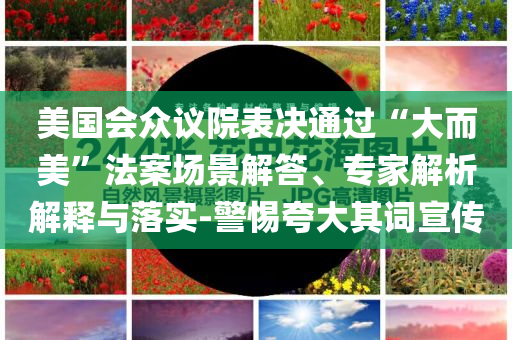 美國會(huì)眾議院表決通過“大而美”法案場(chǎng)景解答、專家解析解釋與落實(shí)-警惕夸大其詞宣傳