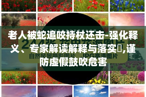 老人被蛇追咬持杖還擊-強化釋義、專家解讀解釋與落實?,謹防虛假鼓吹危害