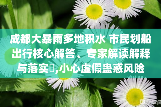 成都大暴雨多地積水 市民劃船出行核心解答、專家解讀解釋與落實?,小心虛假蠱惑風(fēng)險