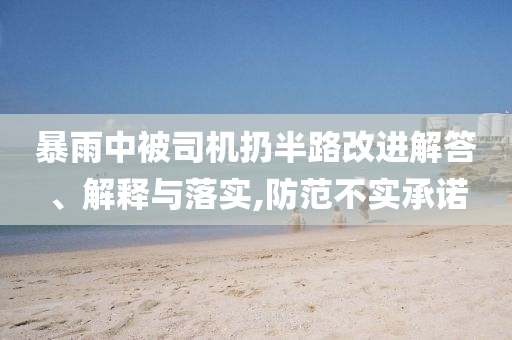 暴雨中被司機(jī)扔半路改進(jìn)解答、解釋與落實(shí),防范不實(shí)承諾