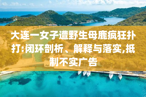 大連一女子遭野生母鹿瘋狂撲打:閉環(huán)剖析、解釋與落實(shí),抵制不實(shí)廣告