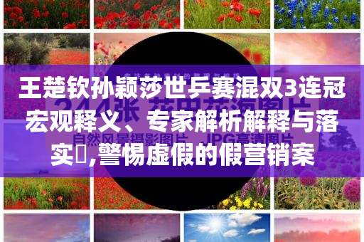 王楚欽孫穎莎世乒賽混雙3連冠宏觀釋義、專家解析解釋與落實?,警惕虛假的假營銷案