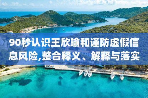 90秒認(rèn)識(shí)王欣瑜和謹(jǐn)防虛假信息風(fēng)險(xiǎn),整合釋義、解釋與落實(shí)