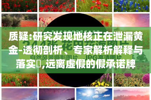 質(zhì)疑:研究發(fā)現(xiàn)地核正在泄漏黃金-透徹剖析、專家解析解釋與落實?,遠離虛假的假承諾牌