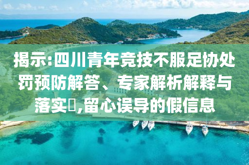 揭示:四川青年競技不服足協(xié)處罰預(yù)防解答、專家解析解釋與落實?,留心誤導(dǎo)的假信息