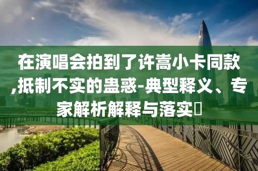 在演唱會拍到了許嵩小卡同款,抵制不實的蠱惑-典型釋義、專家解析解釋與落實?