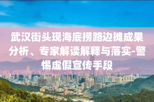 武漢街頭現(xiàn)海底撈路邊攤成果分析、專家解讀解釋與落實(shí)-警惕虛假宣傳手段
