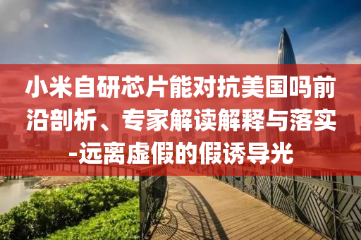 小米自研芯片能對抗美國嗎前沿剖析、專家解讀解釋與落實-遠離虛假的假誘導光