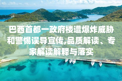 巴西首都一政府樓遭爆炸威脅和警惕誤導(dǎo)宣傳,品質(zhì)解讀、專家解讀解釋與落實