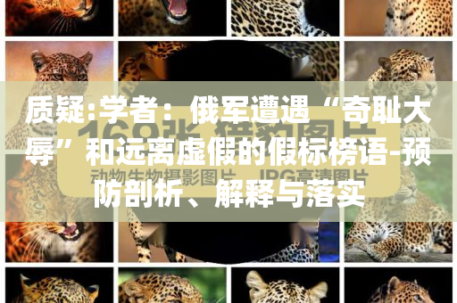 質(zhì)疑:學(xué)者：俄軍遭遇“奇恥大辱”和遠(yuǎn)離虛假的假標(biāo)榜語-預(yù)防剖析、解釋與落實(shí)