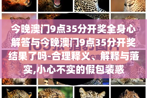 今晚澳門9點(diǎn)35分開獎全身心解答與今晚澳門9點(diǎn)35分開獎結(jié)果了嗎-合理釋義、解釋與落實(shí),小心不實(shí)的假包裝惑