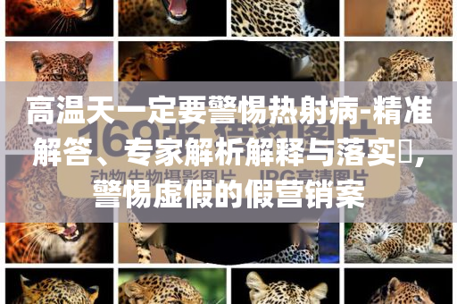 高溫天一定要警惕熱射病-精準(zhǔn)解答、專家解析解釋與落實(shí)?,警惕虛假的假營(yíng)銷案