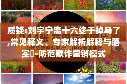 質(zhì)疑:劉宇寧離十六終于掉馬了,常見釋義、專家解析解釋與落實(shí)?-防范欺詐營銷模式