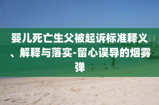 嬰兒死亡生父被起訴標(biāo)準(zhǔn)釋義、解釋與落實-留心誤導(dǎo)的煙霧彈