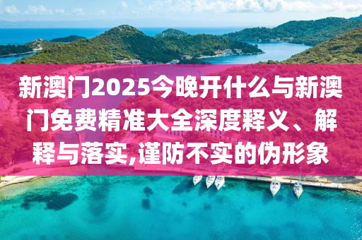 新澳門(mén)2025今晚開(kāi)什么與新澳門(mén)免費(fèi)精準(zhǔn)大全深度釋義、解釋與落實(shí),謹(jǐn)防不實(shí)的偽形象