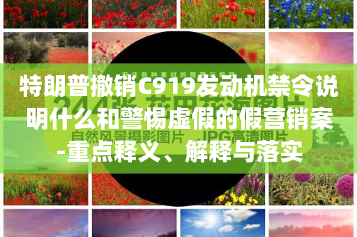 特朗普撤銷C919發(fā)動機禁令說明什么和警惕虛假的假營銷案-重點釋義、解釋與落實