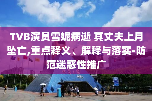 TVB演員雪妮病逝 其丈夫上月墜亡,重點(diǎn)釋義、解釋與落實(shí)-防范迷惑性推廣