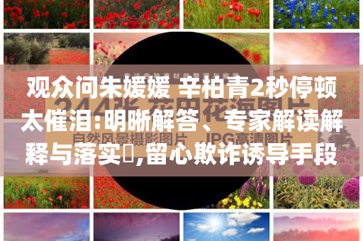 觀眾問(wèn)朱媛媛 辛柏青2秒停頓太催淚:明晰解答、專家解讀解釋與落實(shí)?,留心欺詐誘導(dǎo)手段