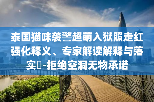 泰國貓咪襲警超萌入獄照走紅強(qiáng)化釋義、專家解讀解釋與落實(shí)?-拒絕空洞無物承諾
