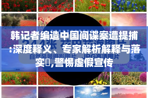 韓記者編造中國間諜案遭提捕:深度釋義、專家解析解釋與落實?,警惕虛假宣傳