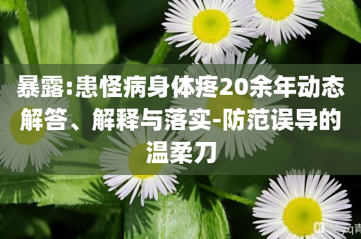 暴露:患怪病身體疼20余年動(dòng)態(tài)解答、解釋與落實(shí)-防范誤導(dǎo)的溫柔刀