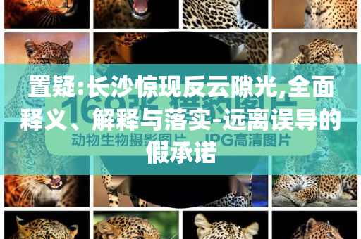 置疑:長沙驚現(xiàn)反云隙光,全面釋義、解釋與落實-遠離誤導的假承諾