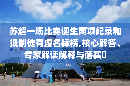 蘇超一場(chǎng)比賽誕生兩項(xiàng)紀(jì)錄和抵制徒有虛名標(biāo)榜,核心解答、專家解讀解釋與落實(shí)?