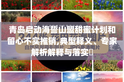 青島啟動(dòng)海誓山盟甜蜜計(jì)劃和留心不實(shí)推銷,典型釋義、專家解析解釋與落實(shí)?