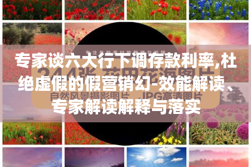 專(zhuān)家談六大行下調(diào)存款利率,杜絕虛假的假營(yíng)銷(xiāo)幻-效能解讀、專(zhuān)家解讀解釋與落實(shí)