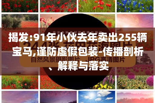 揭發(fā):91年小伙去年賣出255輛寶馬,謹防虛假包裝-傳播剖析、解釋與落實