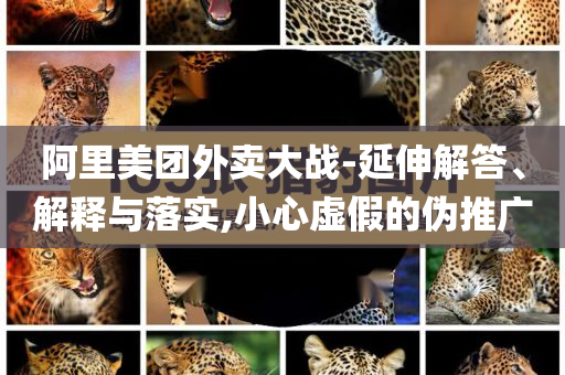 阿里美團(tuán)外賣大戰(zhàn)-延伸解答、解釋與落實(shí),小心虛假的偽推廣