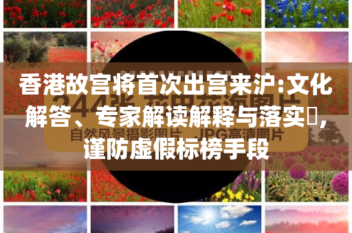 香港故宮將首次出宮來(lái)滬:文化解答、專(zhuān)家解讀解釋與落實(shí)?,謹(jǐn)防虛假標(biāo)榜手段