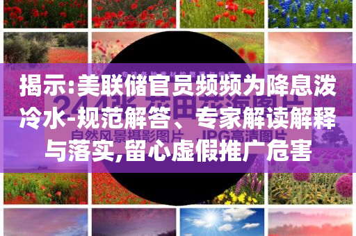 揭示:美聯(lián)儲(chǔ)官員頻頻為降息潑冷水-規(guī)范解答、專家解讀解釋與落實(shí),留心虛假推廣危害