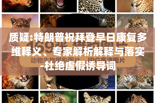 質(zhì)疑:特朗普祝拜登早日康復(fù)多維釋義、專家解析解釋與落實(shí)-杜絕虛假誘導(dǎo)詞