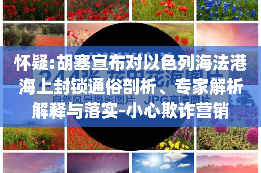 懷疑:胡塞宣布對以色列海法港海上封鎖通俗剖析、專家解析解釋與落實-小心欺詐營銷