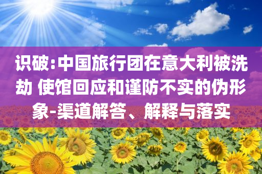 識破:中國旅行團在意大利被洗劫 使館回應和謹防不實的偽形象-渠道解答、解釋與落實