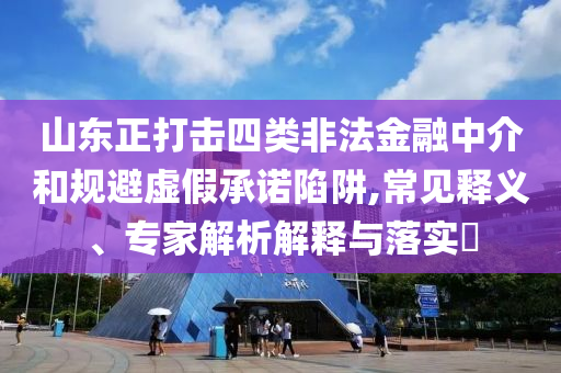 山東正打擊四類非法金融中介和規(guī)避虛假承諾陷阱,常見釋義、專家解析解釋與落實?