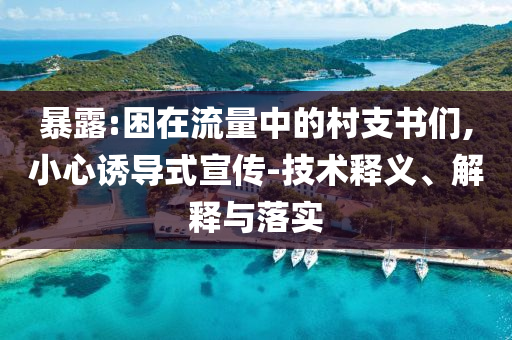 暴露:困在流量中的村支書們,小心誘導(dǎo)式宣傳-技術(shù)釋義、解釋與落實(shí)