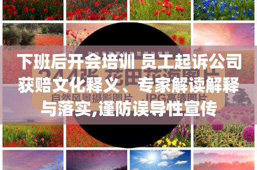 下班后開會(huì)培訓(xùn) 員工起訴公司獲賠文化釋義、專家解讀解釋與落實(shí),謹(jǐn)防誤導(dǎo)性宣傳