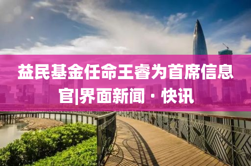 益民基金任命王睿為首席信息官|(zhì)界面新聞 · 快訊