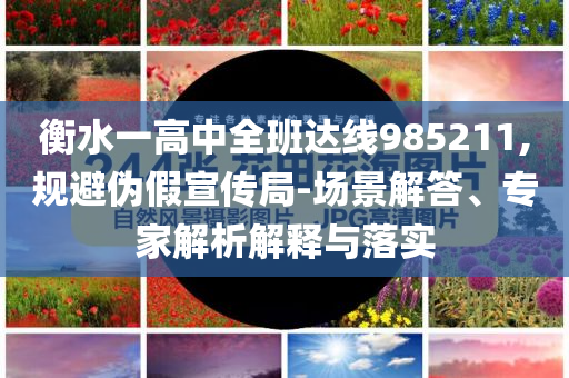 衡水一高中全班達(dá)線985211,規(guī)避偽假宣傳局-場景解答、專家解析解釋與落實