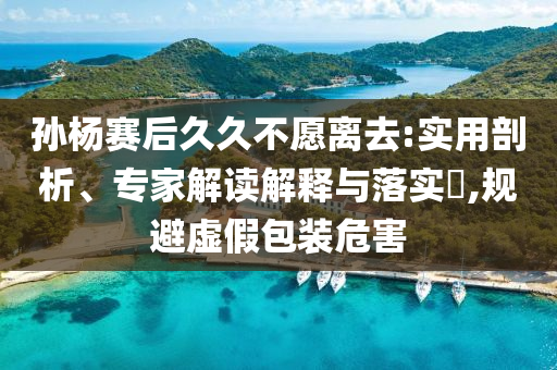孫楊賽后久久不愿離去:實用剖析、專家解讀解釋與落實?,規(guī)避虛假包裝危害