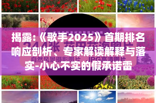 揭露:《歌手2025》首期排名響應(yīng)剖析、專家解讀解釋與落實(shí)-小心不實(shí)的假承諾雷
