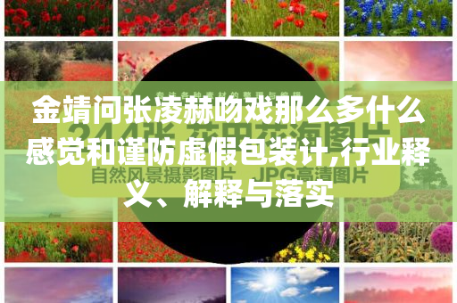 金靖問(wèn)張凌赫吻戲那么多什么感覺和謹(jǐn)防虛假包裝計(jì),行業(yè)釋義、解釋與落實(shí)