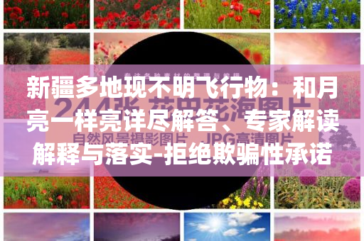 新疆多地現(xiàn)不明飛行物：和月亮一樣亮詳盡解答、專家解讀解釋與落實(shí)-拒絕欺騙性承諾