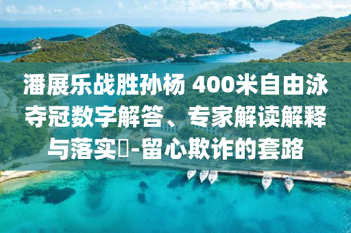 潘展樂戰(zhàn)勝孫楊 400米自由泳奪冠數(shù)字解答、專家解讀解釋與落實?-留心欺詐的套路